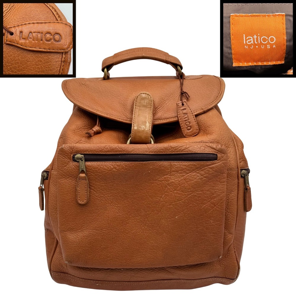 Latico Leather Backpack Cognac Brown Distressed Laptop Travel Bag Boho‎ Artisan